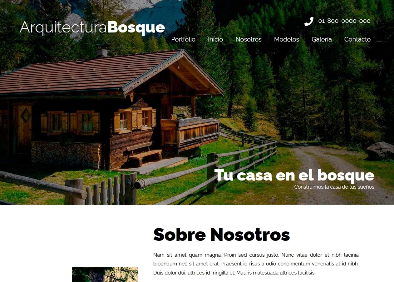 Plantilla de un diseño de casas en el bosque.