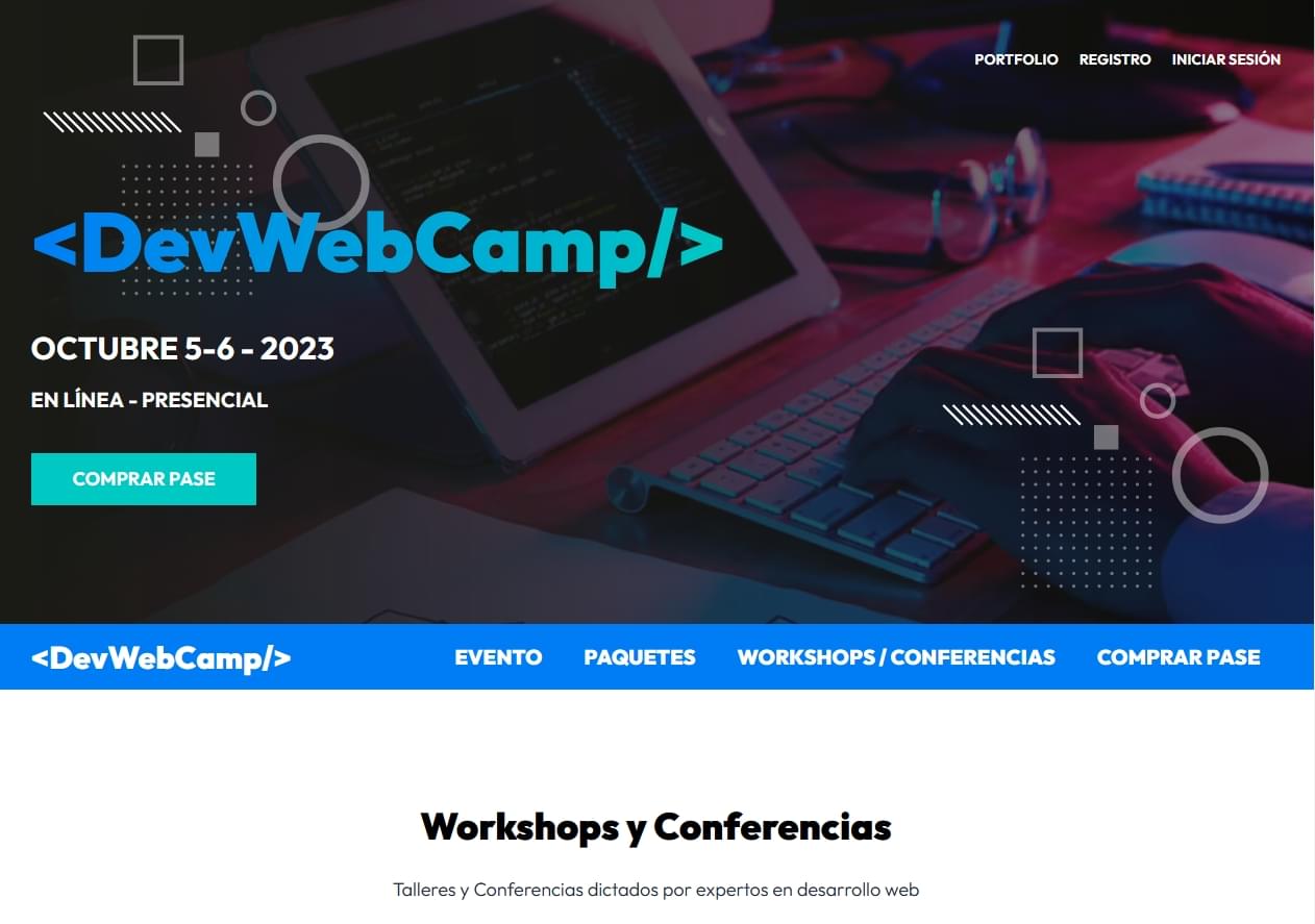 Proyecto de un Webcamp de conferencias.
